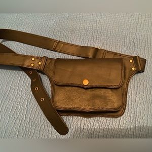 Leather fanny pack, belt pouch, waist bag, hand made, simple
